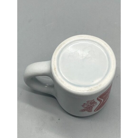 Miller high life beer mug shot glass floral red gray glass length 2.5" READ - Picture 6 of 6